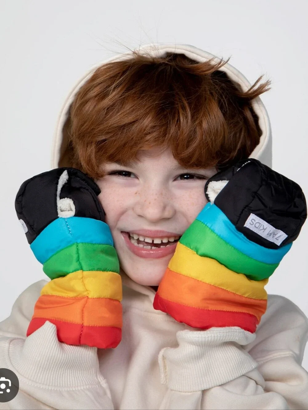 Kids Warmmuffs Rainbow Mitten Covers - Rainbow